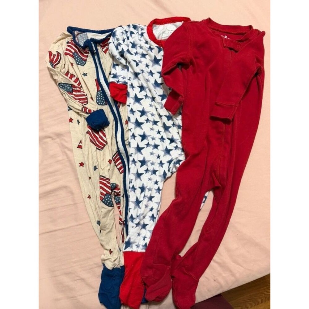 Bamboo organic cotton USA zip sleeper set